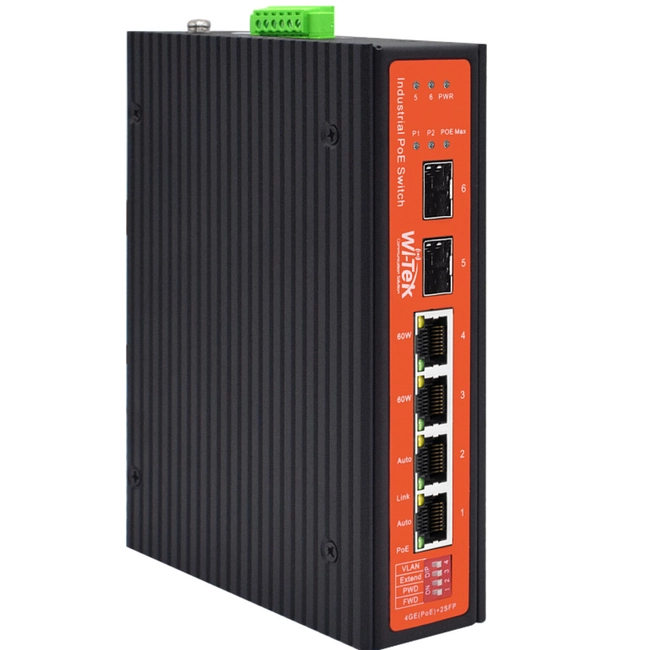 Коммутатор Wi-Tek WI-PS306GF-I v2 (1000 Base-TX (1000 мбит/с), 2 SFP порта)