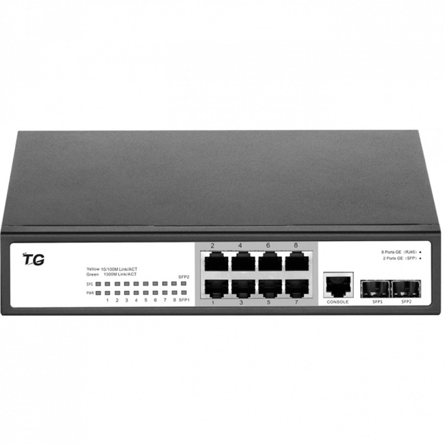 Коммутатор TG-NET S3500-10G-2F (1000 Base-TX (1000 мбит/с), 2 SFP порта)