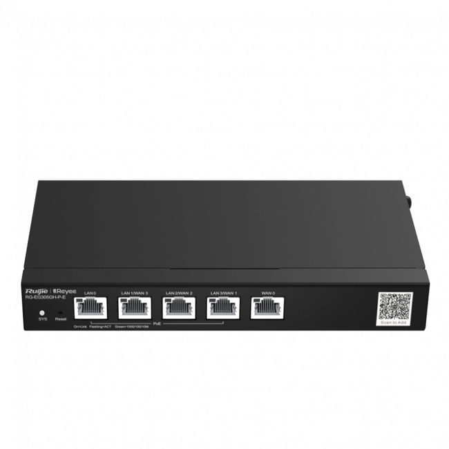 Маршрутизатор Ruijie Desktop 5-port full gigabit router RG-EG305GH-P-E (10/100/1000 Base-TX (1000 мбит/с))