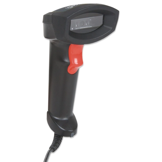 Сканер штрихкода Manhattan Linear 178433 (Ручной проводной, 1D, USB, Черный)