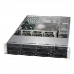 Сервер Supermicro CSE-825TQC-R802LPB - 825TQC9124 (2U Rack, EPYC 9124, 3000 МГц, 16, 64, 2 x 32 ГБ, SFF + LFF  2.5" + 3.5", 2x 960  ГБ)
