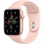 Apple Watch SE GPS, 44mm Gold Aluminium Case with Starlight Sport Band MKQ53GK/A