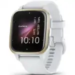 Garmin Venu Sq 2 - Cream Gold Bezel with White Case and Silicone Band 010-02701-11