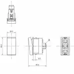 Кабельный канал Hyperline Выключатель 1М 45x22.5мм белый M45/2-SW-WH