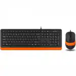 Клавиатура + мышь A4Tech Fstyler F1010 черный/оранжевый (ORANGE) F1010 ORANGE