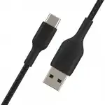 Кабель интерфейсный Belkin BRAIDED black (1m) CAB002BT1MBK