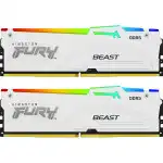 ОЗУ Kingston Fury Beast White RGB KF556C40BWAK2-32 (DIMM, DDR5, 32 Гб (2 х 16 Гб), 5600 МГц)