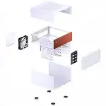 Корпус Jonsbo N4 White (Micro-Tower)