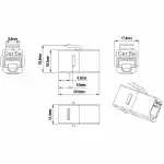 Аксессуар для кабельных сетей Hyperline Проходной адаптер (coupler) RJ-45(8P8C) формата Keystone Jack категория 5e CA2-KJ-C5E-BK