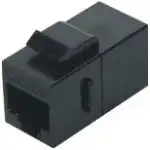 Аксессуар для кабельных сетей Hyperline Проходной адаптер (coupler) RJ-45(8P8C) формата Keystone Jack категория 5e CA2-KJ-C5E-BK