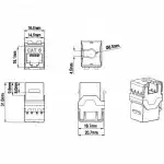 Модуль Hyperline Модуль Keystone Jack RJ-45(8P8C) категория 6 KJ9-8P8C-C6-90-WH