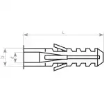 Аксессуар для оптических сетей Hyperline Дюбель 6.0x30 (100 шт) FEN-06C
