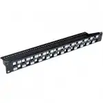 Патч-панель Hyperline патч-панель 19" 24 порта Flat Type 1U (без модулей) PPBL3-19-24S-RM (24 порта)