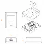 Сетевая розетка Hyperline Розетка компьютерная RJ-45(8P8C) категория 6 одинарная внешняя Dual IDC SB1-1-8P8C-C6-WH