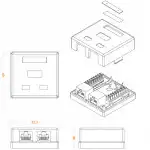 Сетевая розетка Hyperline сетевая розетка RJ-45 кат.6 FTP белая SB1-2-8P8C-C6-SH-WH