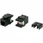 Модуль Hyperline Модуль Keystone Jack RJ-45(8P8C) категория 6 KJ8-8P8C-C6-180-BK
