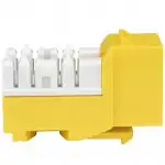 Модуль Hyperline Вставка Keystone Jack RJ-45(8P8C) категория 6 110 IDC заделка с помощью E-TOOL желтая KJE-8P8C-C6-90-YL