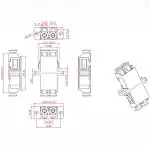 Аксессуар для оптических сетей Hyperline Оптический проходной адаптер LC-LC SM duplex корпус пластиковый синий белые колпачки FA-P11Z-DLC/DLC-N/WH-BL