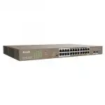 Коммутатор TENDA TEG1126P-24-410W (1000 Base-TX (1000 мбит/с), 2 SFP порта)