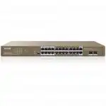 Коммутатор TENDA TEG1126P-24-410W (1000 Base-TX (1000 мбит/с), 2 SFP порта)