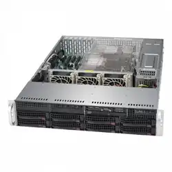 Сервер Supermicro CSE-825TQC-R802LPB - 825TQC9124 (2U Rack, EPYC 9124, 3000 МГц, 16, 64, 2 x 32 ГБ, SFF + LFF  2.5" + 3.5", 2x 960  ГБ)