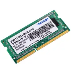 ОЗУ Crucial 4GB PC12800 DDR3L PSD34G1600L81S (SO-DIMM, DDR3, 4 Гб, 1600 МГц)