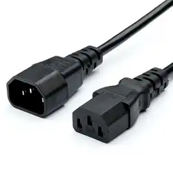 Кабель питания GoPower C14 (m)-C13 (f) 1.8м ПВХ 00-00024537 00-00024536