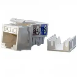 Модуль Hyperline Модуль Keystone Jack RJ-45(8P8C) категория 6 KJ9-8P8C-C6-90-WH