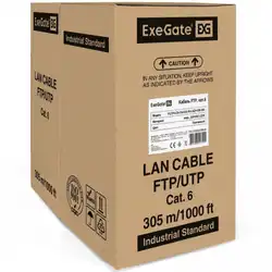Кабель витая пара ExeGate Кабель FTP 4 пары кат.6 бухта 305м EX289279RUS