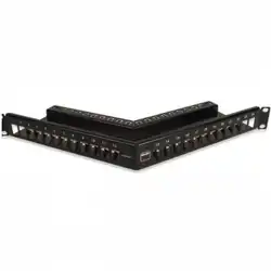 Патч-панель Siemon Патч-панель угловая TERA-MAX на 24 модуля 19" 1U черная TM-PNLZA-24-01-SALE (24 порта)
