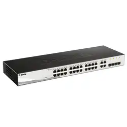 Коммутатор D-link DGS-1210-28/FL (1000 Base-TX (1000 мбит/с), 4 SFP порта)