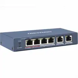 Коммутатор Hikvision DS-3E0106P-E/M (100 Base-TX (100 мбит/с))