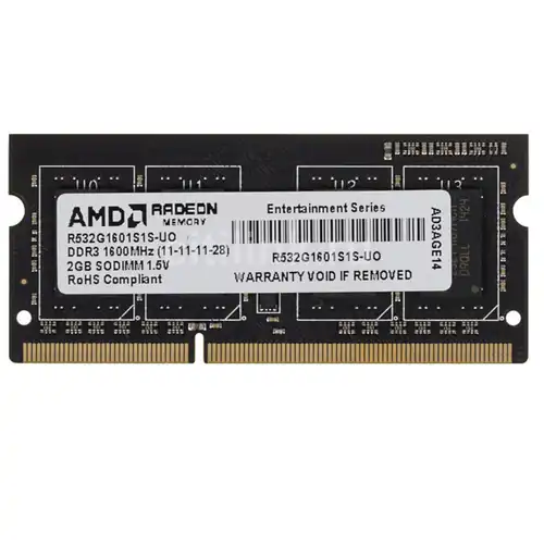 AMD DDR3 2Gb 1600MHz R532G1601S1S UO SO DIMM DDR3 2 1600 Apltech.ru