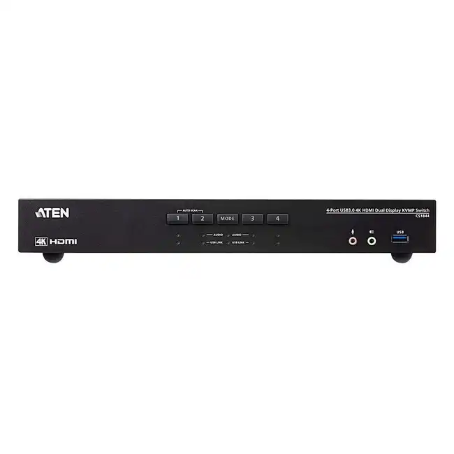 KVM-переключатель ATEN 4-Port USB3.0 4K HDMI Dual Display KVMP Switch CS1844-AT-G