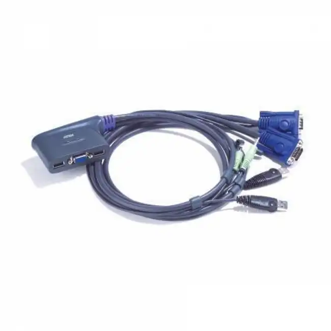 KVM-переключатель ATEN 2-Port USB VGA/Audio Cable KVM Switch (1.8m) CS62UZ-AT