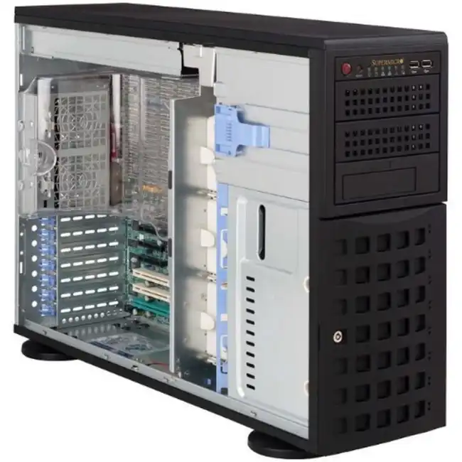 Сервер Supermicro SERVER CSE-745BTQ-R920B 745BTQ9124 (Tower, EPYC 9124, 3000 МГц, 16, 64, 2 x 32 ГБ, LFF 3.5", 2x 960  ГБ)