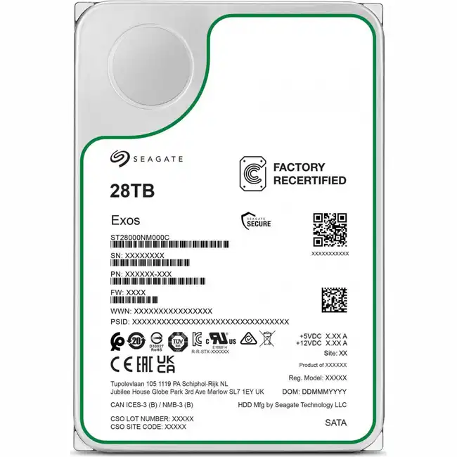 Серверный жесткий диск Seagate 28TB Seagate Exos X28 (ST28000NM000C-FR) (HDD, 3,5 LFF, 28 ТБ, SATA)