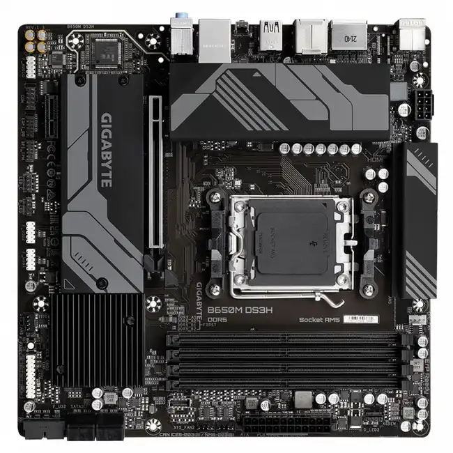 Материнская плата Gigabyte B650M DS3H DDR5 rev.1.3 (micro-ATX, AMD AM5)