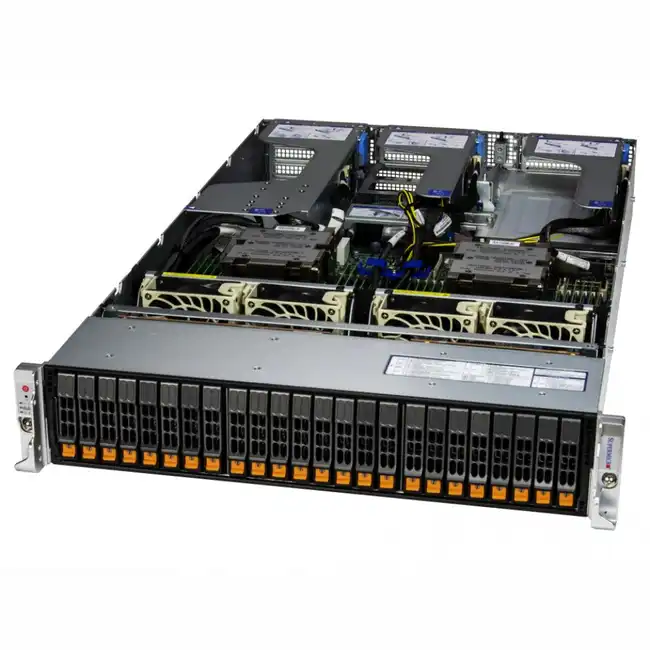 Сервер Supermicro SuperServer AS-2125HS-TNR AS-2125HS-TNR/9124 (2U Rack, EPYC 9124, 3000 МГц, 16, 64, 4 x 64 ГБ, SFF 2.5", 2x 960  ГБ)