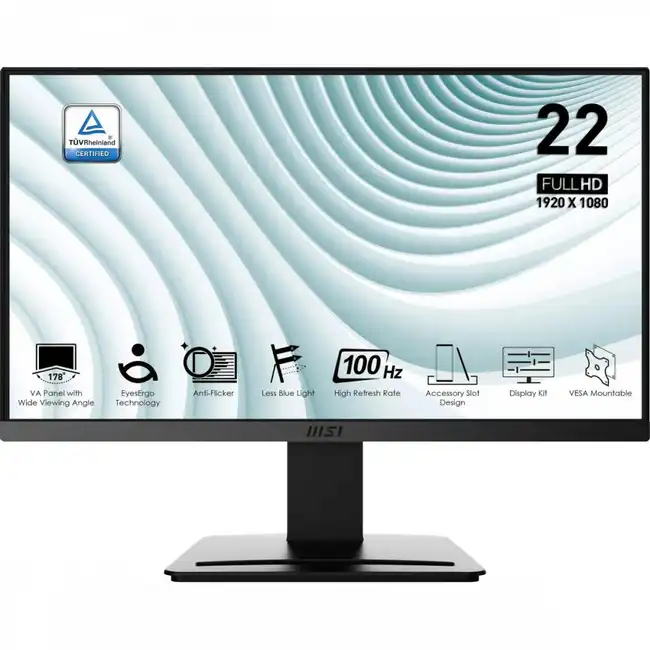 Монитор MSI Pro MP223 9S6-3PB9CH-014 (21.5 ", VA, FHD 1920x1080 (16:9), 100 Гц)