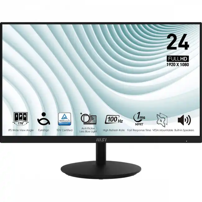 Монитор MSI Pro MP242A 9S6-3PA1CT-205 (23.8 ", IPS, FHD 1920x1080 (16:9), 75 Гц)