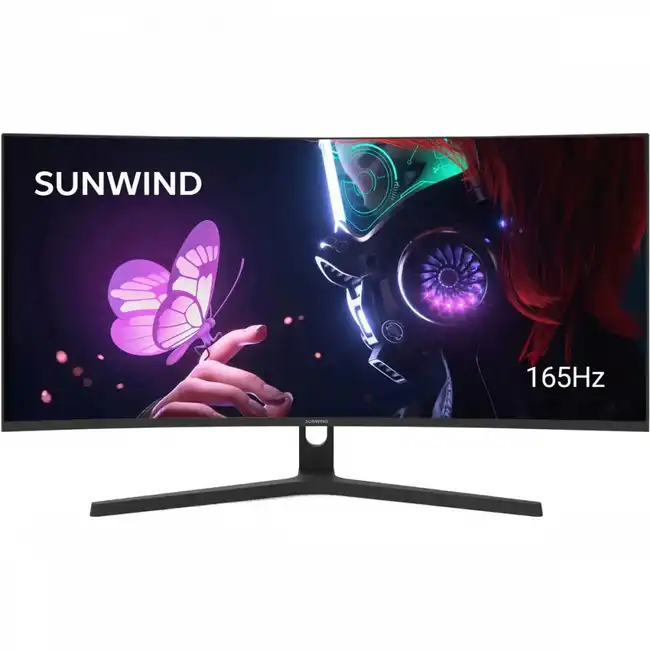 Монитор SunWind SM-34QV401 SM34VG01 (34 ", VA, WQHD 3440x1440 (21:9), 165 Гц)