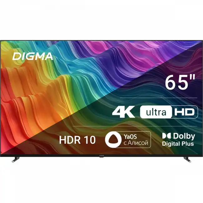 Телевизор Digma LED65UBB33 DM-LED65UBB33 (65 ", Smart TV, Черный)