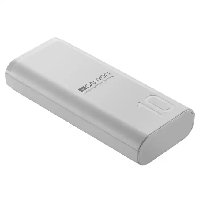 Внешний аккумулятор (Power Bank) Canyon Power bank 10000mAh Li-poly battery CNE-CPB010W (10000 мАч, Белый)