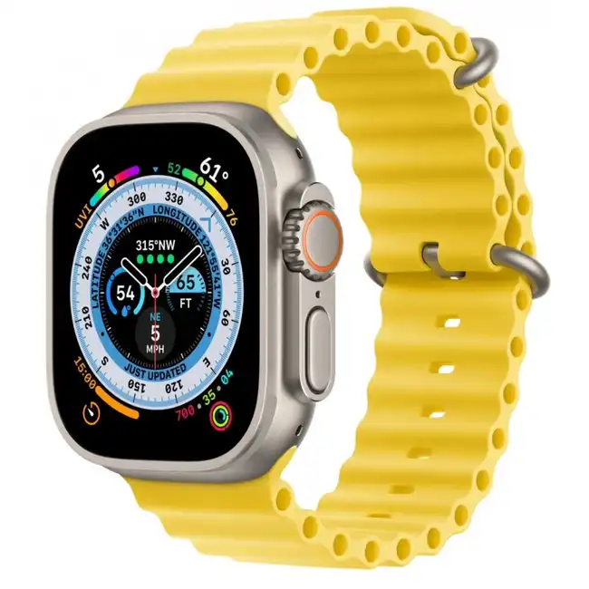 Apple Watch Ultra 49mm Titanium Case with Yellow ocean Band MNH93LL/A