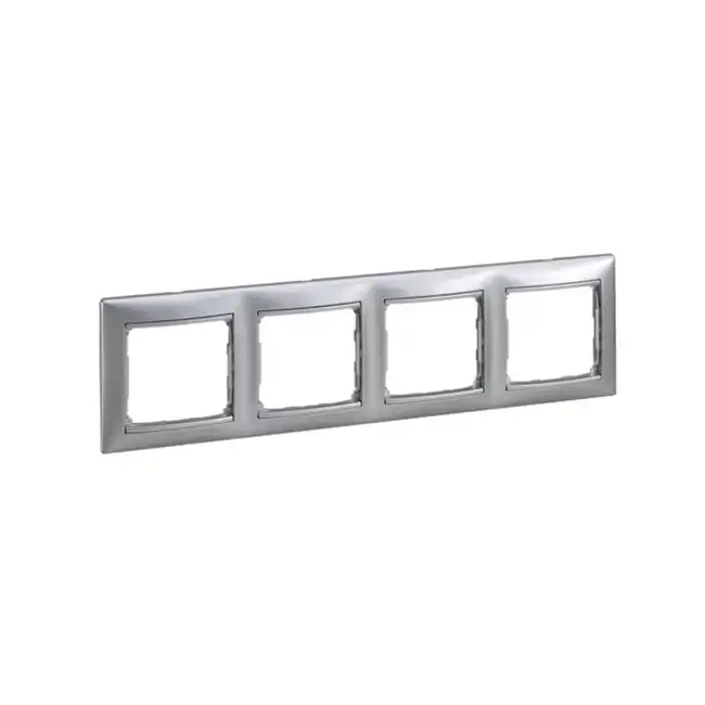 Legrand Рамка 4п гор Алюминий Valena 770154