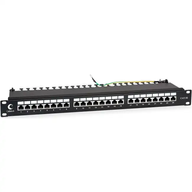 Патч-панель Cabeus PL-24-Cat.5e-SH-Dual (24 порта, FTP, Cat. 5e)