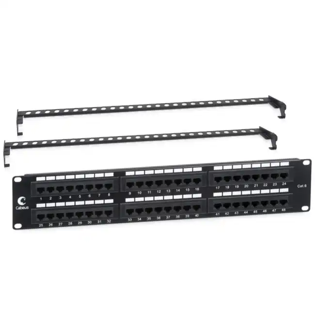 Патч-панель Cabeus PL-48-Cat.6-Dual (48 портов, Cat. 6)