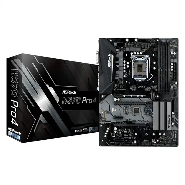 Материнская плата ASRock H370 Pro4 H370 PRO4 (ATX, LGA 1151)
