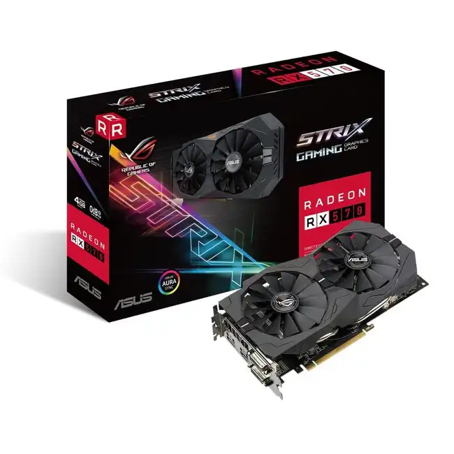 Видеокарта Asus ROG Strix Radeon RX 570 Aura Sync 90YV0AJ1-M0NA00 (4 ГБ)